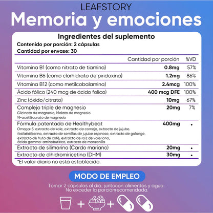 Suplemento Avanzado Para El Cerebro, Ánimo y Nervios