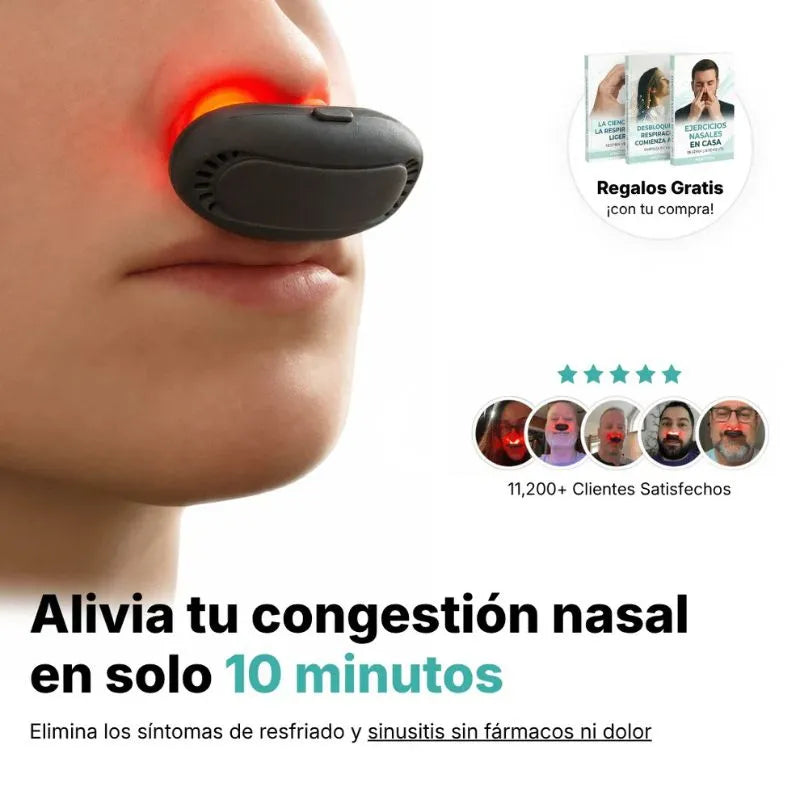 alivio nasal con luz roja