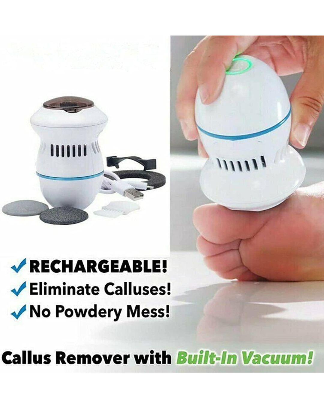 LIMPIADOR DE CALLOS RECARGABLE.